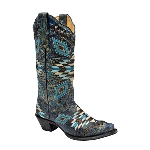 Corral Shoes - ❣️ONE LEFT❣️ New Corral Blue Cowgirl Boots E1008